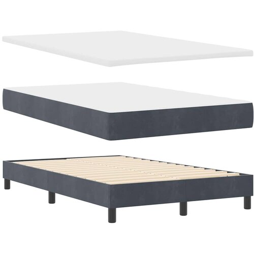  LED Box Spring Krevet Tamno siva 120 x 190 cm Bar&amp;scaron;un Slike