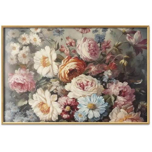 Plakat Scent of Garden Flowers 30x21 Zlatni okvir Slike