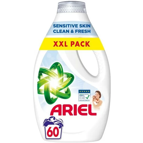 Ariel tekoči detergent za pranje perila Sensitive, 3 l, 60 pranj