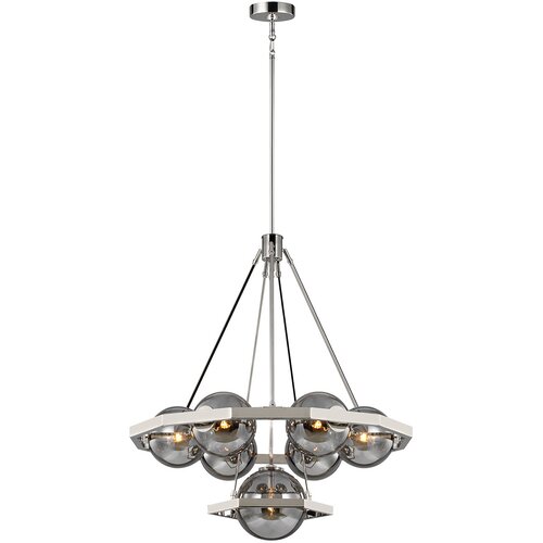 Quintiesse QN-HARPER7 - Luster na stalku HARPER 7xE14/60W/230V sjajni hrom/dimljeno staklo Cene