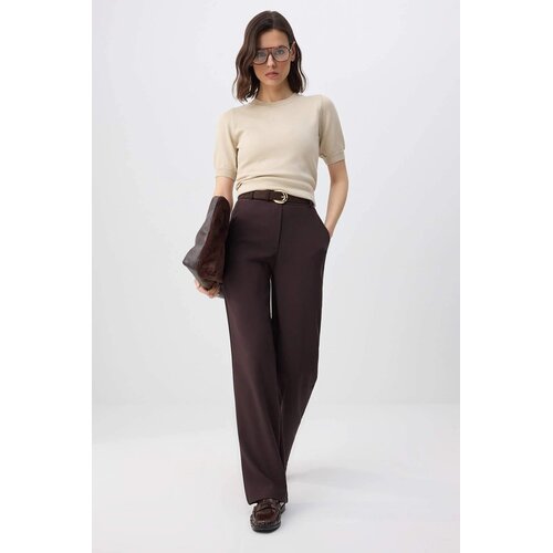 TRENDYOLMILLA Ženske pantalone Twoaw21Pl0332, Smeđa Slike