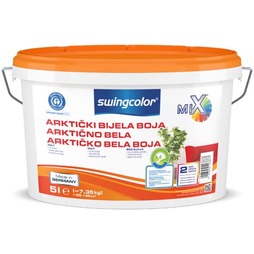 SWINGCOLOR Arktično bela barva (osnovna, 5 l, 35 - 45 m2) Cene