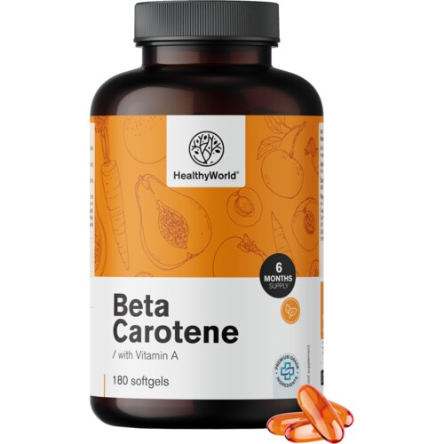  Beta-Carotene - 180 Gel-kapsule Slike