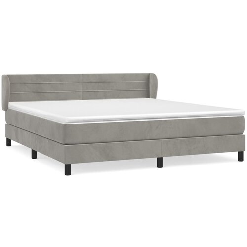Maison Chic Box spring postelja - Vzmetna postelja z vzmetnico svetlo siva 180x200 cm žamet SL21307, (21893082) Cene