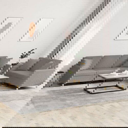 vidaXL Sedežna garnitura z vzglavniki 2-delna taupe blago Cene