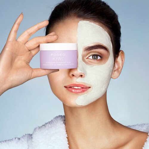 Foreo KIWI&amp;trade; Active Pore &amp;amp; Blackhead Mask maska za či&amp;scaron;ćenje pora protiv mitesera 100 g Slike