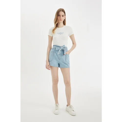 Defacto Paperbag High Waist Jean Shorts