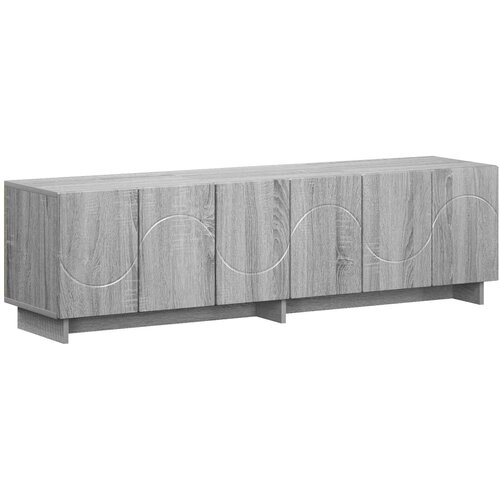  TV stalak 140 x 34,5 x 40 cm Siva Sonoma Konstruirano drvo Slike