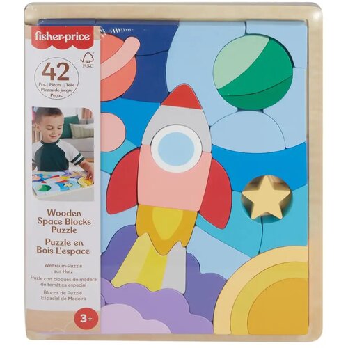 Mattel Fisher Price: Wood drvena slagalica astronaut - Cijene
