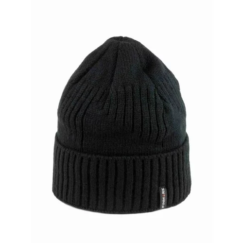 Finmark zimska kapa Zimska pletena kapa, crna, veličina