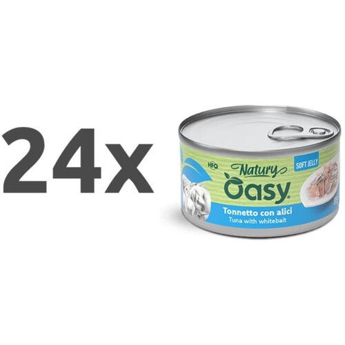 Oasy Cat Natury Adult fileji v želeju, konzerva - tuna in bela riba 24 x 150 g Cene