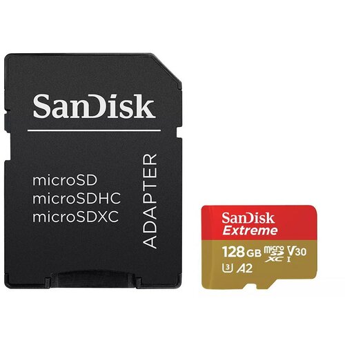 San Disk Memorijska kartica Extreme micro PRO Deluxe SDXC 128GB 190MB/s A2 C10 V30 Slike