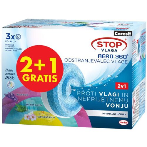 Henkel Stop vlagi Ceresit Aero Nature, 360°, 3 x 450 g, 2 kosa + 1 GRATIS Cene