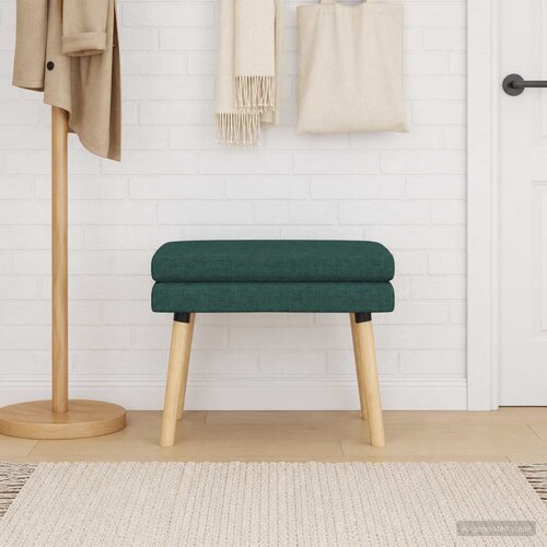  Klupa s dvostrukim slojem Tamnozelena 60 x 40 x 46 cm Tkanina Slike