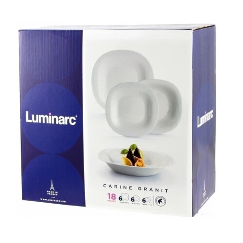  Servis za ručavanje luminarc carine sivi set 18 delova Slike