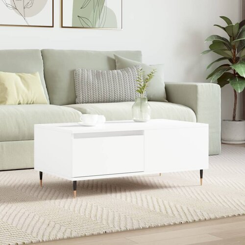 VidaXL Stolić za kavu bijeli 90 x 50 x 36 5 cm od konstruiranog drva Slike