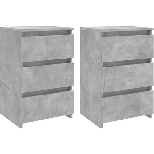 Maison Chic Dvo delni komplet Nočne omarice - Nočne mize beton. siva 40x35x62,5 cm konstruiran les, (21689843) Cene