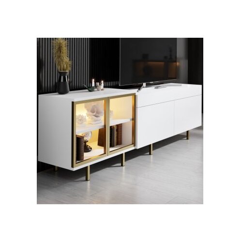 Hanah home TV polica Vienna White Gold Slike