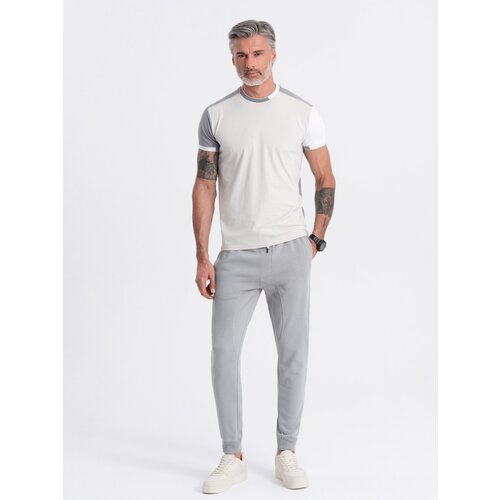Ombre Men's jogger sweatpants - gray Cene