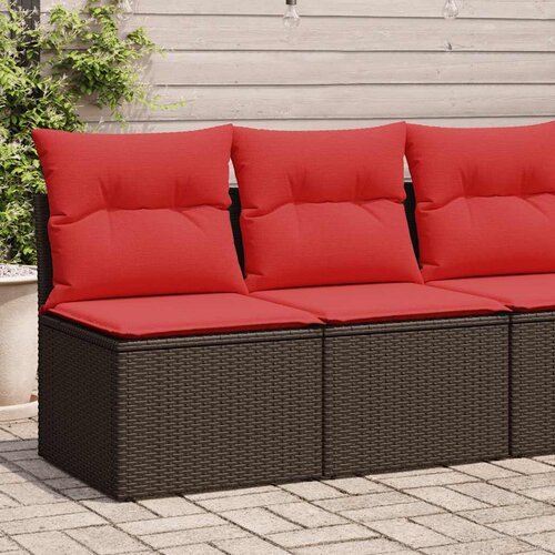 vidaXL 2-dijelni set vrtnih sofa poliratan i bagrem s jastucima smeđi Cijene