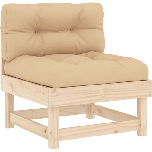 Maison Chic Sredinski kavč - Sofa - Kanape z blazinami trden borov les, (21726888) Cene