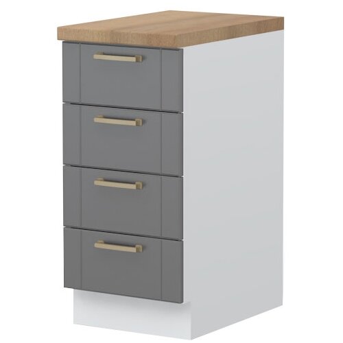 Jela ELEMENT ZA KUHINJO TARA R-40-4F Z LESENIMI PREDALI-Grafit mat lak Cene