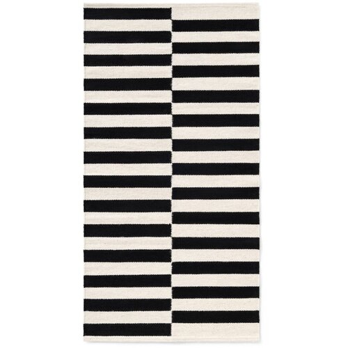 Hanse Home Crno-bijeli obostrani/ručno rađen vuneni tepih 80x150 cm Donna – Cijene