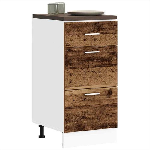 VidaXL Spodnja omarica Old Wood 40x46x81,5 cm Inženirski les Slike