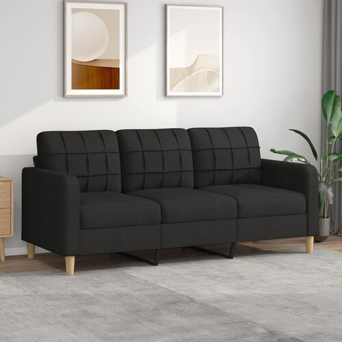  The Living Store Trosed črn 180 cm blago - Kavč Trosed, (21440442) Cene