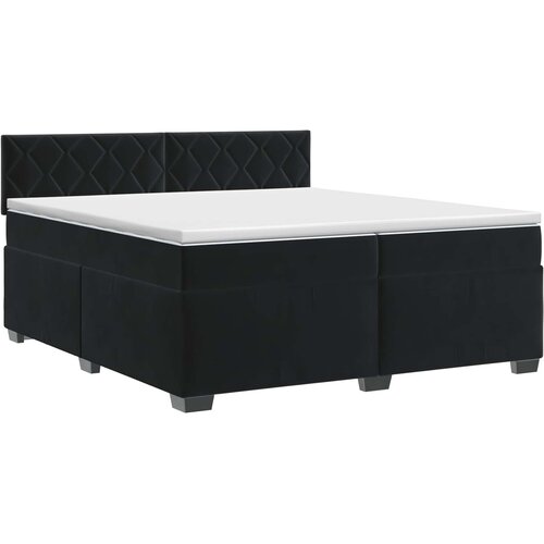  Boxspring krevet s madracem Crna 200 x 200 cm Bar&amp;scaron;un Slike
