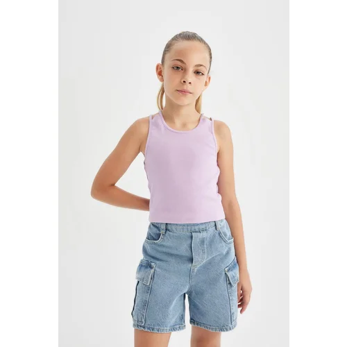 Defacto Girl's Crew Neck Basic Undershirt