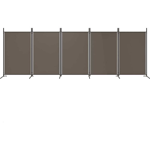  pregrada s 5 panela antracit 433x180 cm od tkanine Slike