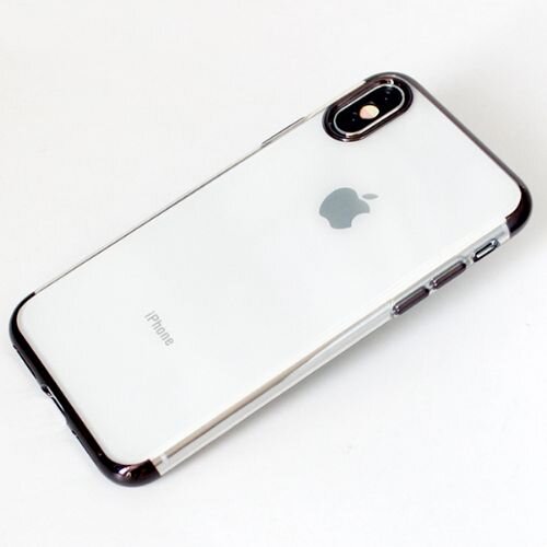 Nillkin elegance tanek silikonski ovitek za lg K40s - prozoren s črnim robom Slike