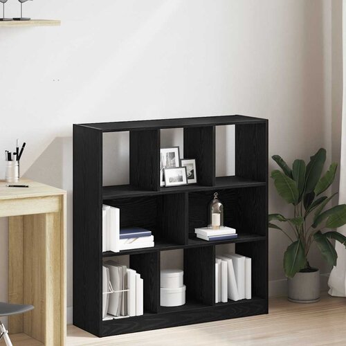 VidaXL Ormar za knjige crni hrast 97,5x29,5x100 cm konstruirano drvo Slike