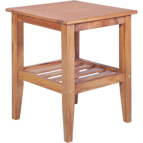 VidaXL Klubska mizica 40x40x50 cm kvadratna trdna tikovina Slike