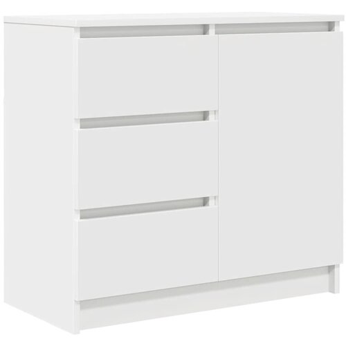 VidaXL Komoda s predalom bela 71x35x65 cm inženirski les, (21830625) Slike