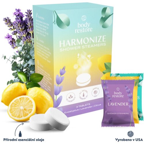 Body Restore Harmonize Shower Steamers tablete za prho miks 3 kos Slike
