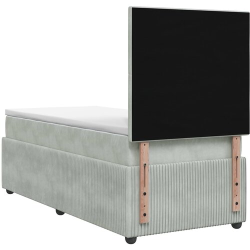  LED okvir za krevet s madracem Svjetlosiva 100 x 200 cm Bar&amp;scaron;un Slike