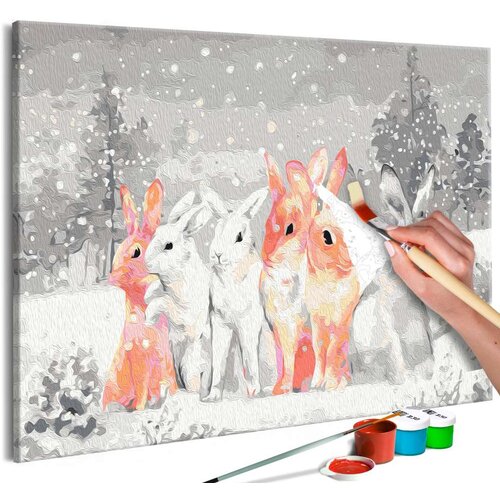  Slika za samostalno slikanje - Winter Bunnies 60x40 Slike