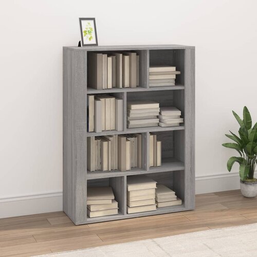 VidaXL Komoda siva sonoma 80x30x106 cm inženirski les Slike