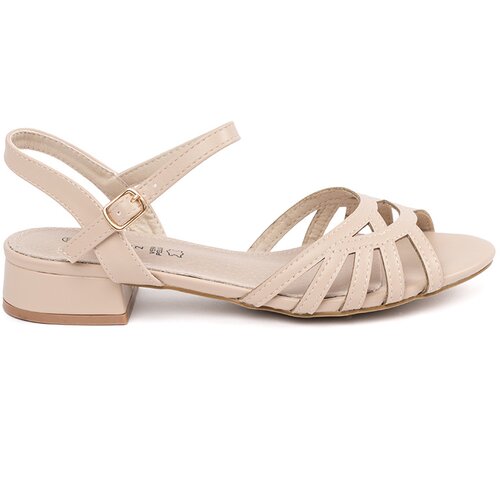 GOODIN Beige sandals with leather insole Slike