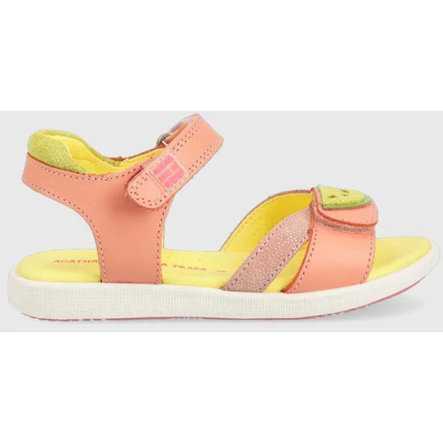 Agatha Ruiz De La Prada Dječje kožne sandale boja: ružičasta
