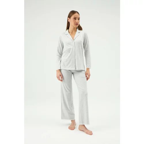 Dagi Pajama Top - Gray - Plain
