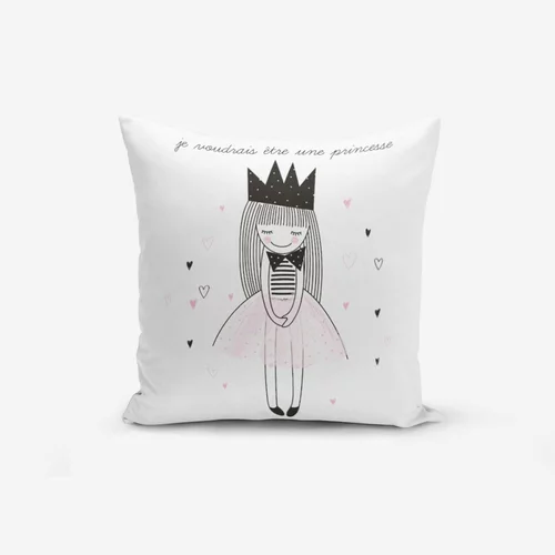 Minimalist Cushion Covers Prevleka za vzglavnik iz mešanice bombaža Je Noudrais Etre Une Princesse, 45 x 45 cm
