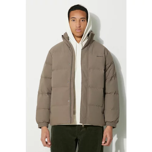 Carhartt WIP Pernata jakna za muškarce, boja: smeđa, za zimu, oversize