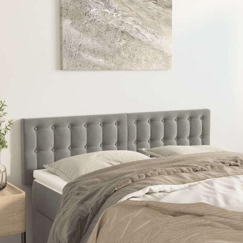  Uzglavlja 2 kom svjetlosiva 72 x 5 x 78/88 cm baršunasta Cijene