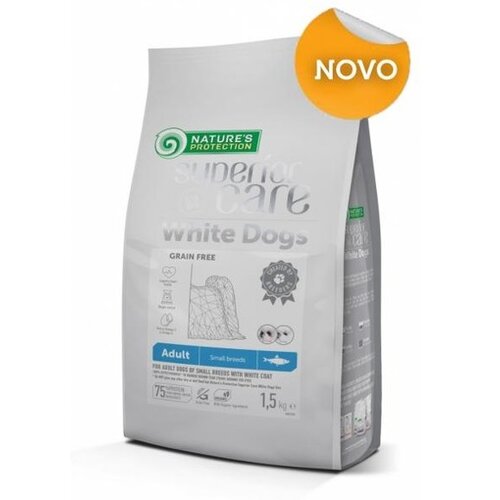 Nature's Protection Superior Care White Dog Hrana za pse Small&Mini Adult Haringa10kg Cene