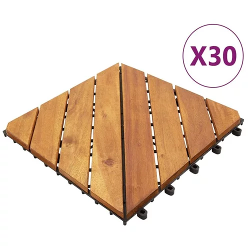  talne plošče 30 kosov rjave 30x30 cm trakacijev les