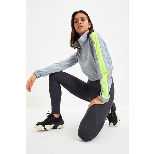 Trendyol Anthracite Bedstead Stitch Detailed Gathering Sport Tights Slike