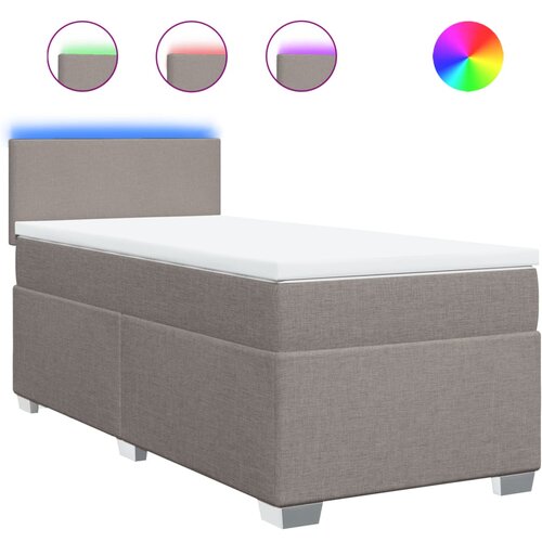 Maison Chic Box spring postelja - Vzmetna postelja z vzmetnico taupe 100x200 cm blago SL10257, (21882009) Cene